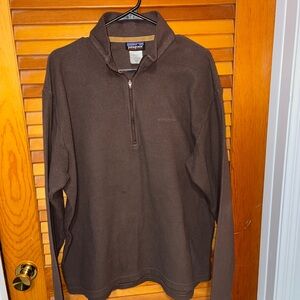 Patagonia Synchilla Quarter Zip Pullover Fleece, brown-  mens size XL